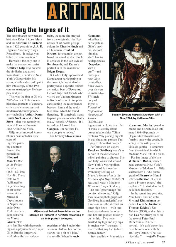 Arttalk review from Artnews June 2006